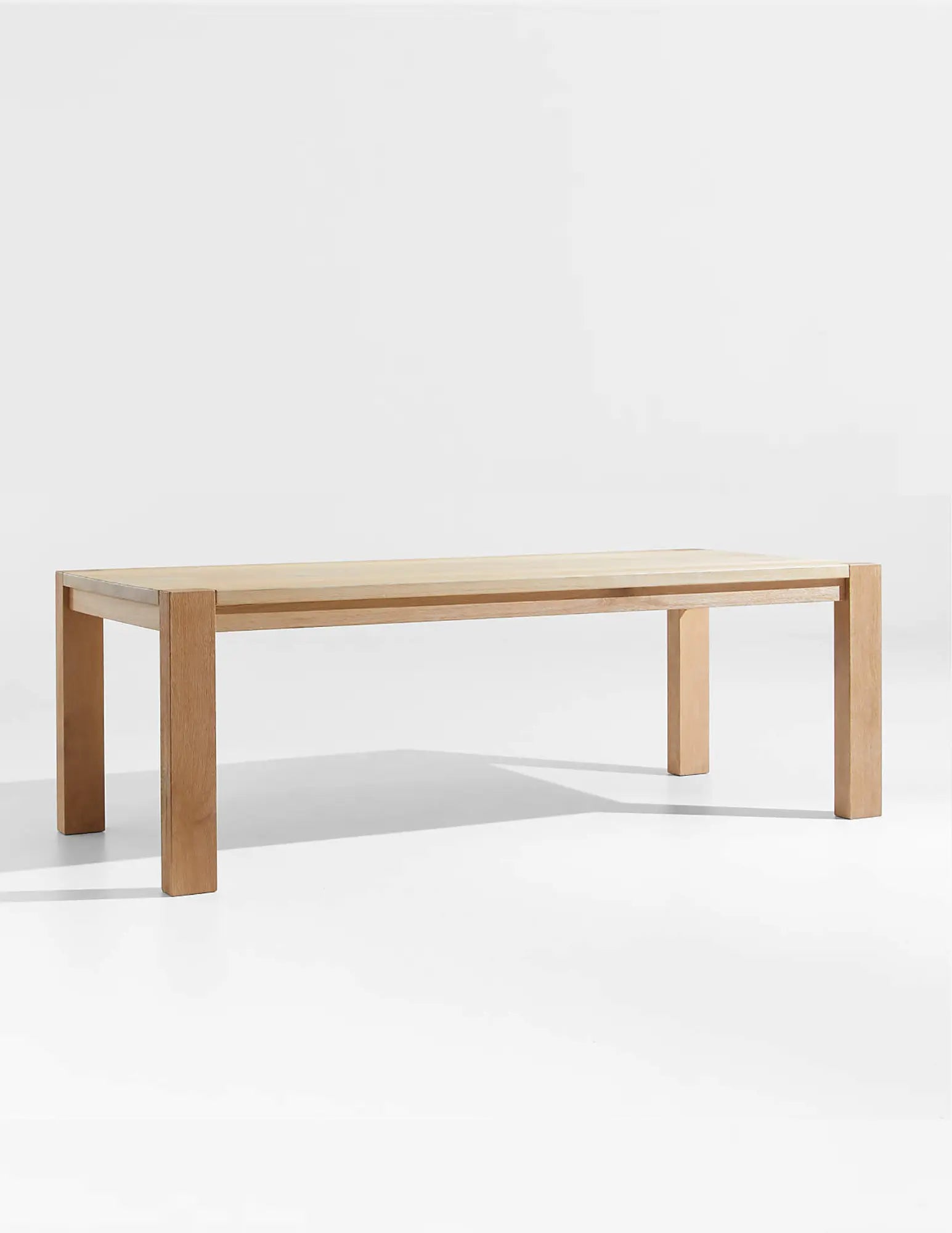 Tonca solid white oak dining table seating up to 8 people